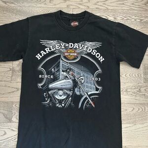 Harley-Davidson Black and Gray Motorcycle T-Shirt